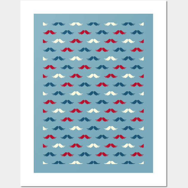 Mustache Mania - The Schnauzer Patriot Wall Art by B A Y S T A L T